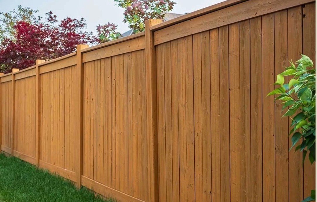 Wood privacy fence project